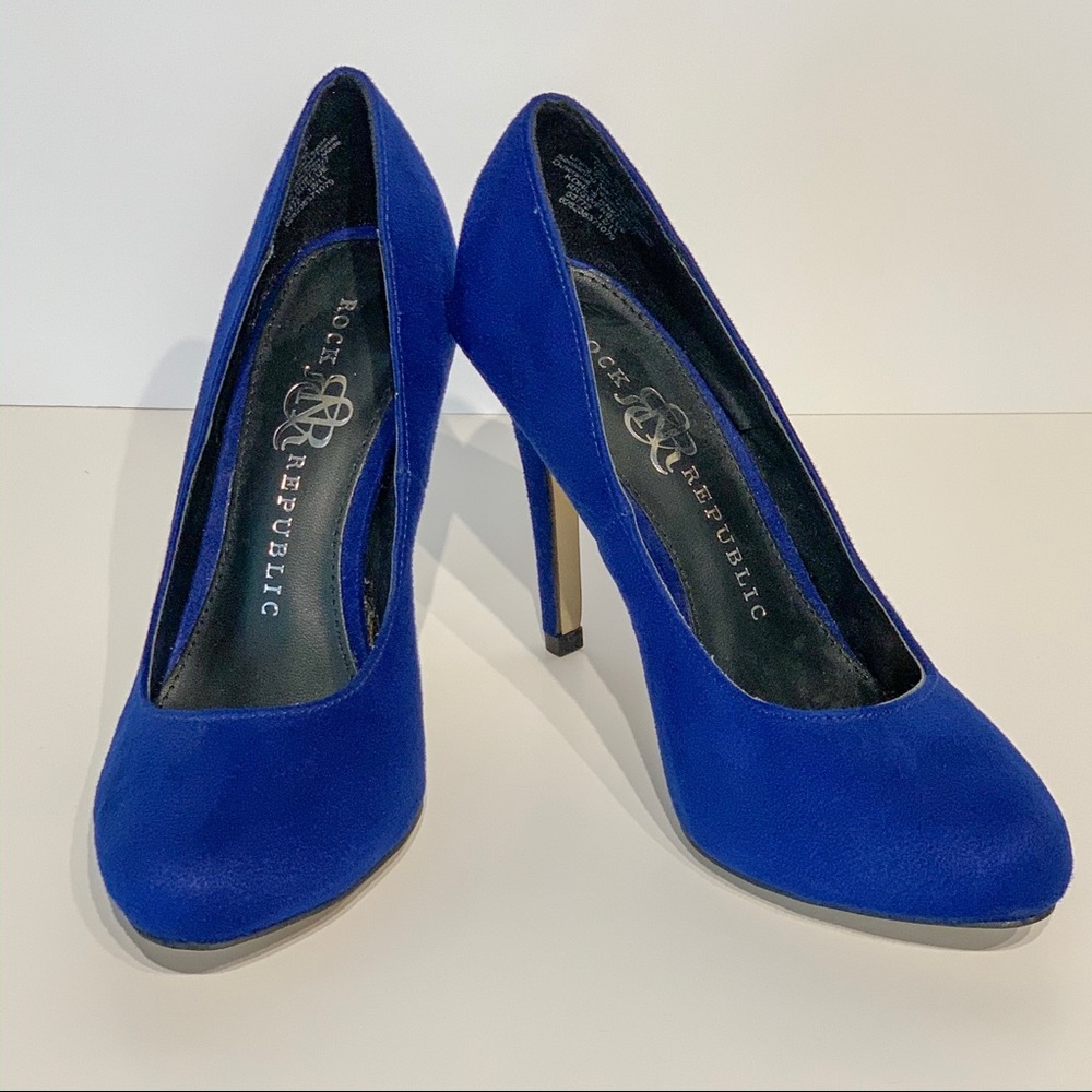 Rock & Republic Royal Blue Heel / Pump Sz 6 1/2